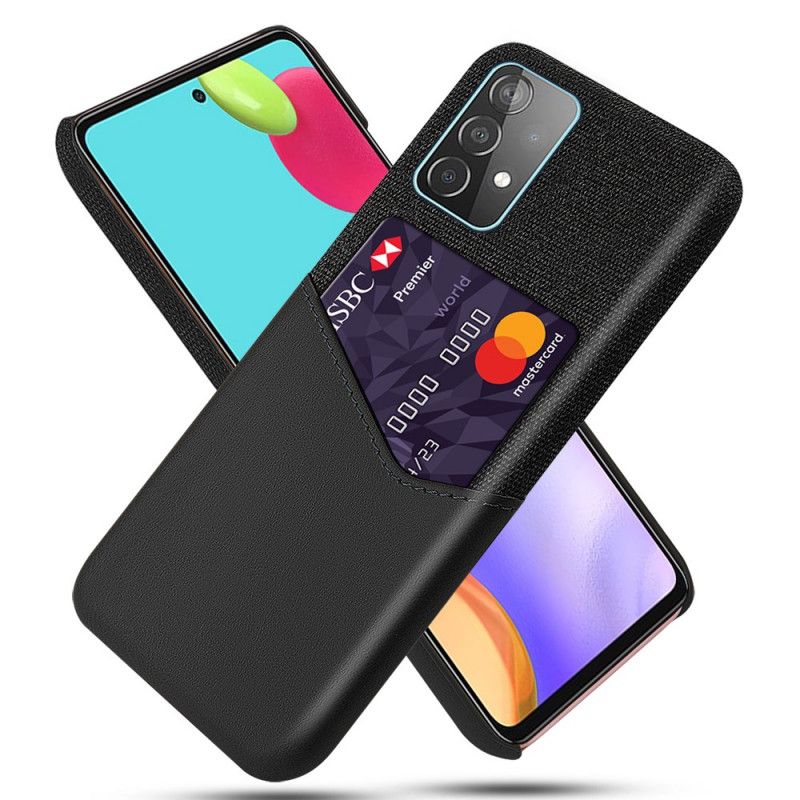 Hoesje Samsung Galaxy A52 4G / A52 5G Grijs Zwart Ksq Kaarthouder