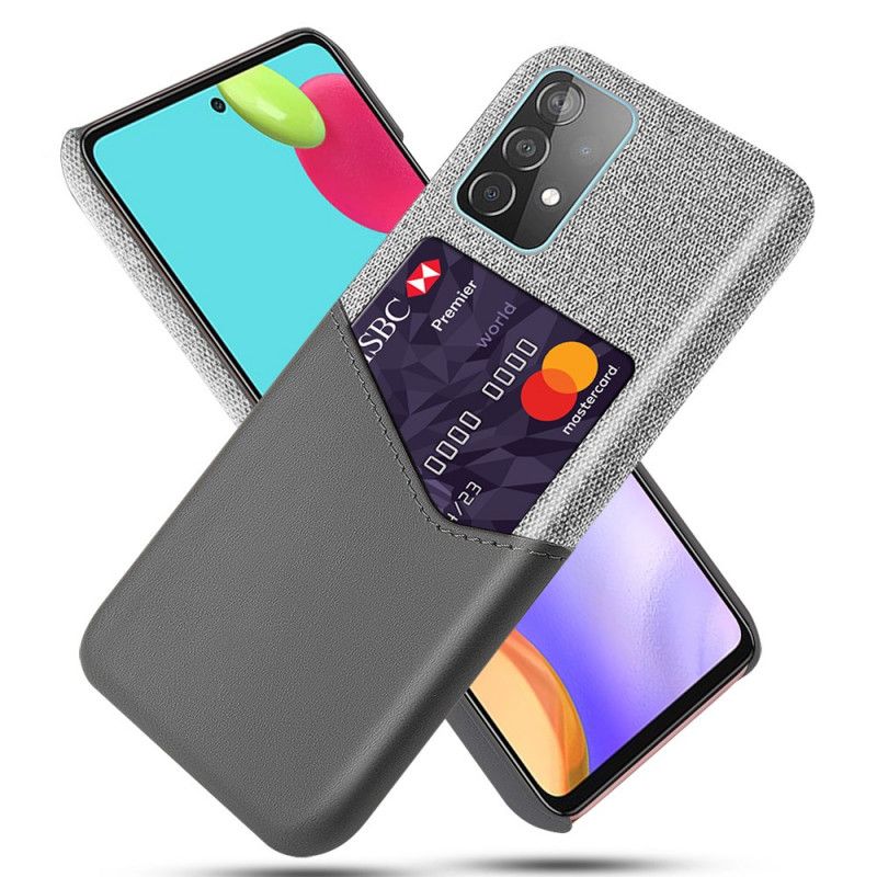 Hoesje Samsung Galaxy A52 4G / A52 5G Grijs Zwart Ksq Kaarthouder