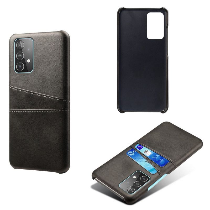 Hoesje Samsung Galaxy A52 4G / A52 5G Grijs Zwart Ksq Kaarthouder