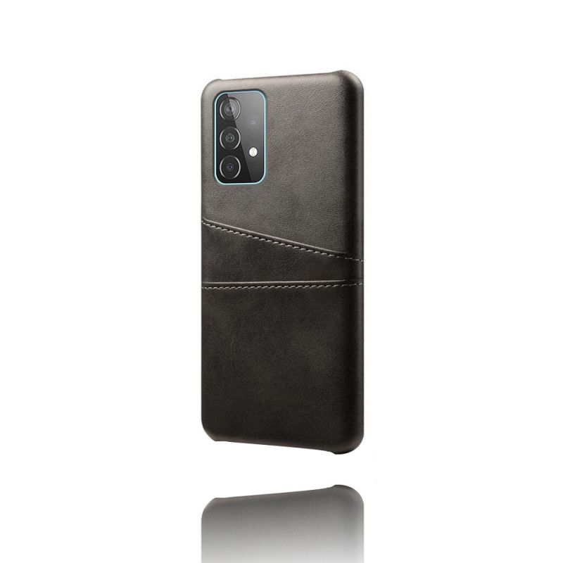 Hoesje Samsung Galaxy A52 4G / A52 5G Grijs Zwart Ksq Kaarthouder