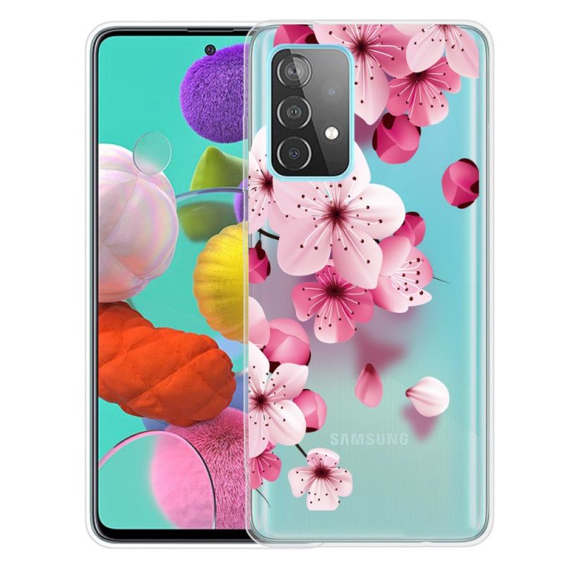 Hoesje Samsung Galaxy A52 4G / A52 5G Kleine Roze Bloemen