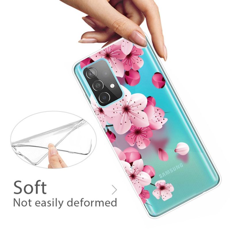 Hoesje Samsung Galaxy A52 4G / A52 5G Kleine Roze Bloemen