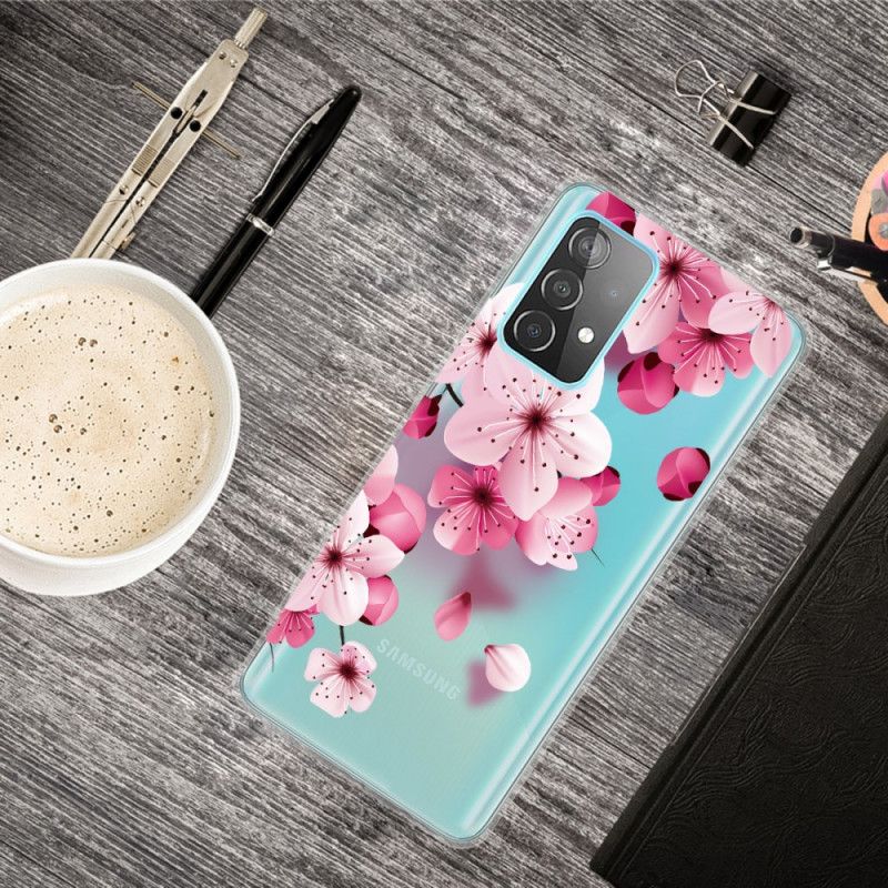 Hoesje Samsung Galaxy A52 4G / A52 5G Kleine Roze Bloemen