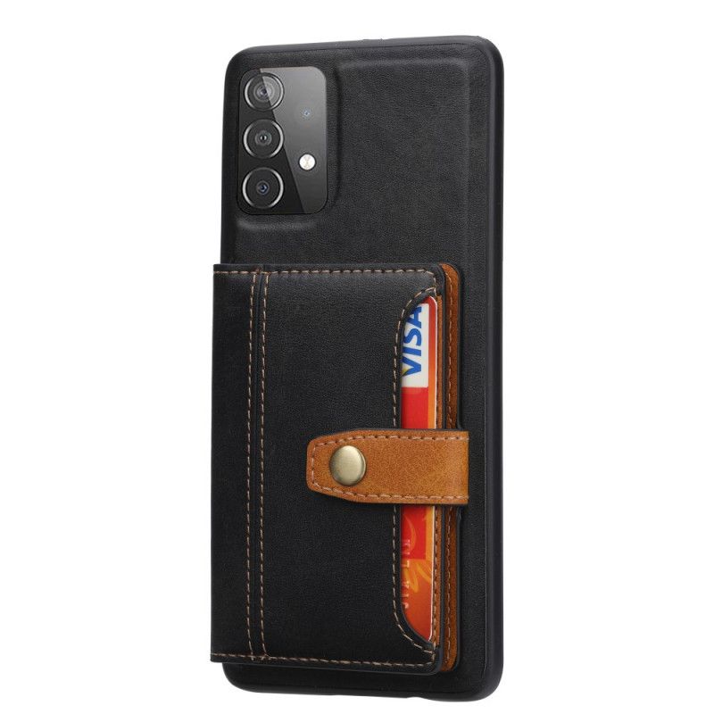 Hoesje Samsung Galaxy A52 4G / A52 5G Rood Zwart Handsfree Kaarthouder
