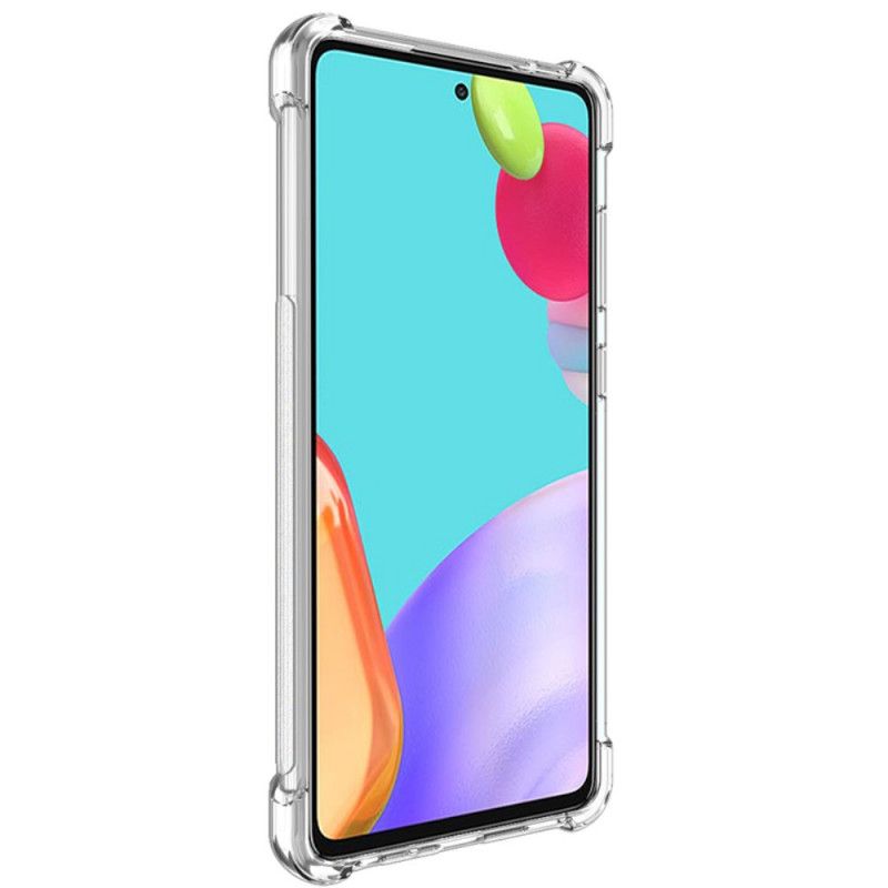 Hoesje Samsung Galaxy A52 4G / A52 5G Transparant Grijs Imak Zijdeachtig