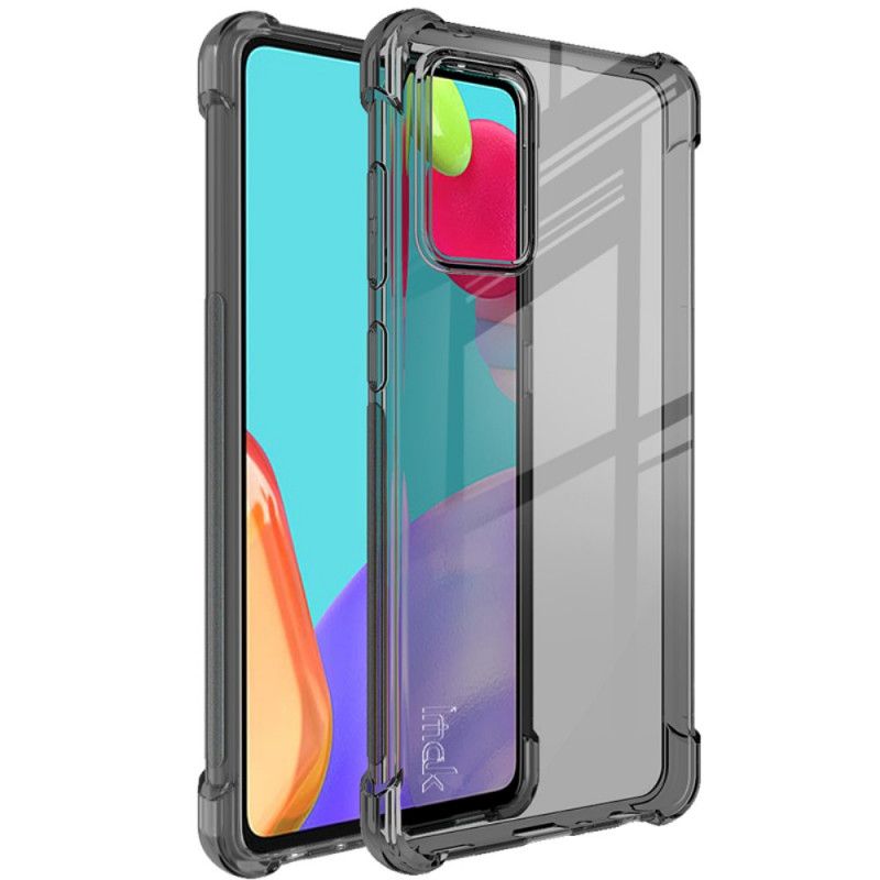 Hoesje Samsung Galaxy A52 4G / A52 5G Transparant Grijs Imak Zijdeachtig
