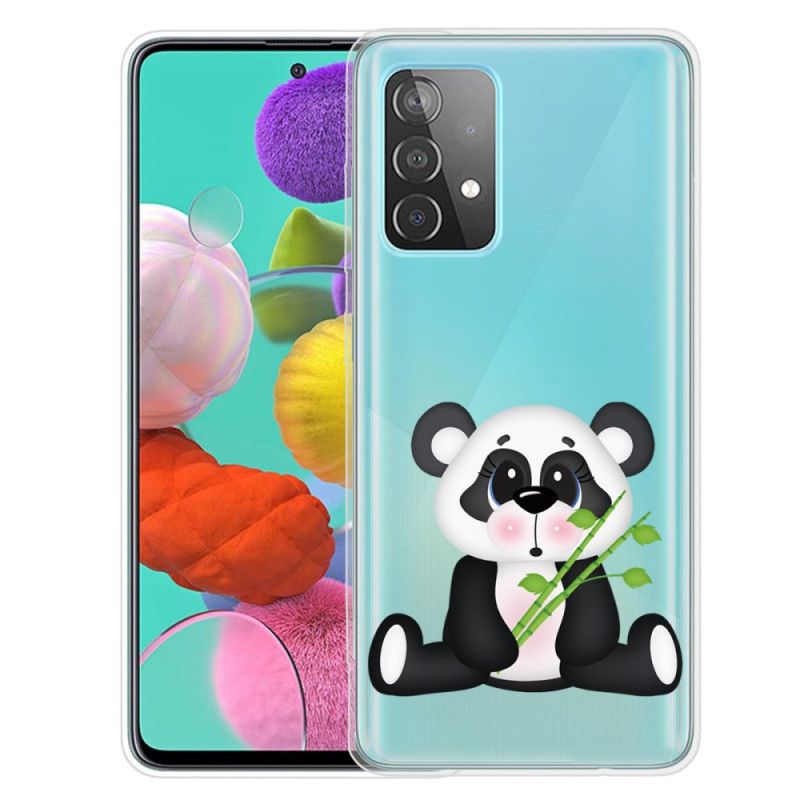 Hoesje Samsung Galaxy A52 4G / A52 5G Transparante Droevige Panda