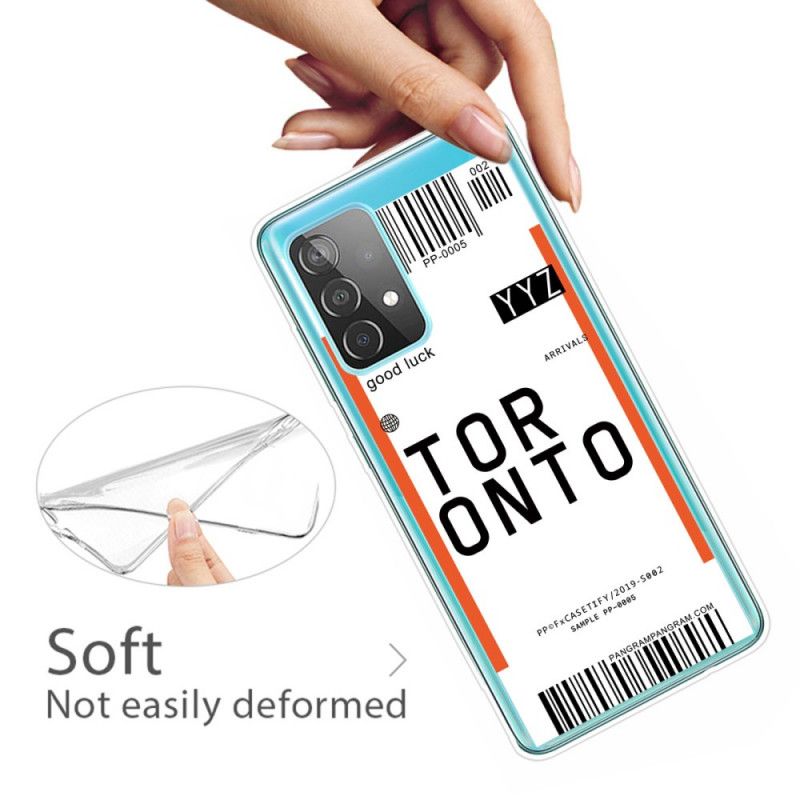 Hoesje voor Samsung Galaxy A52 4G / A52 5G Instapkaart Naar Toronto
