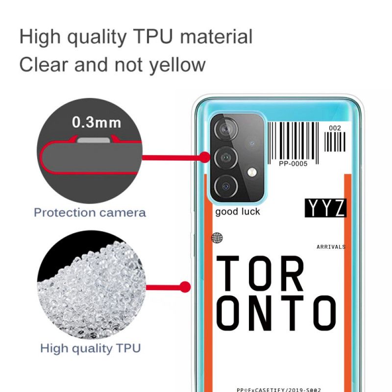 Hoesje voor Samsung Galaxy A52 4G / A52 5G Instapkaart Naar Toronto