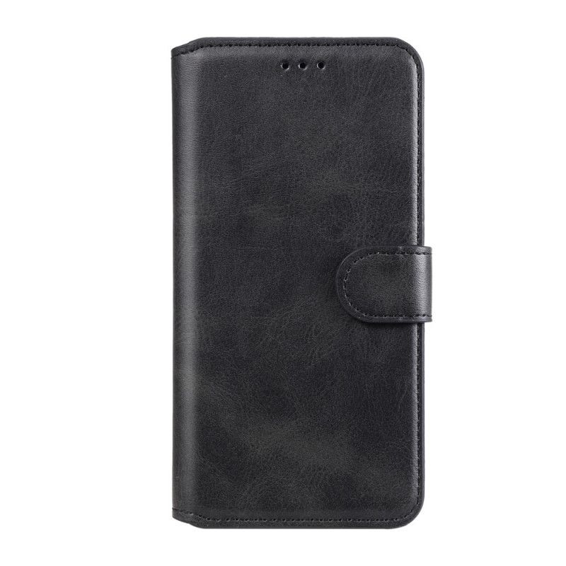 Leren Hoesje Samsung Galaxy A52 4G / A52 5G Rood Zwart Klassiek