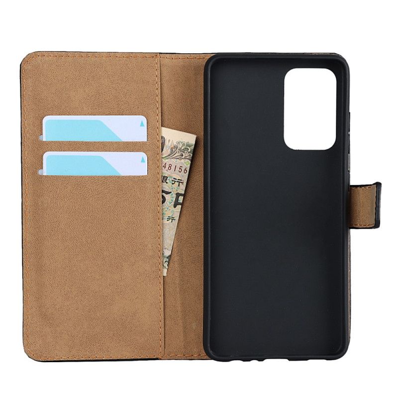 Leren Hoesje voor Samsung Galaxy A52 4G / A52 5G Portemonnee Van Echt Leer