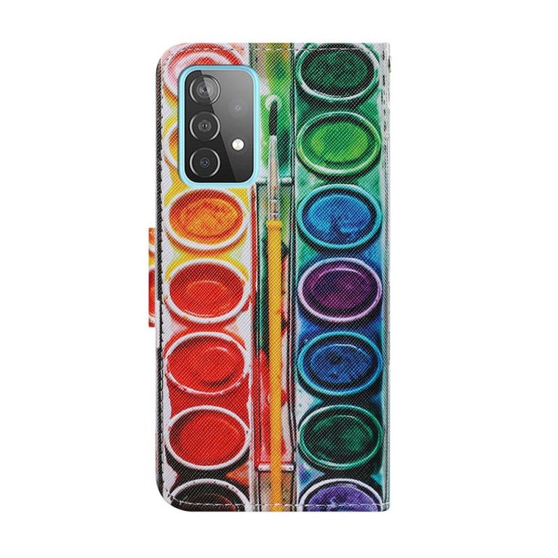 Leren Hoesje voor Samsung Galaxy A52 4G / A52 5G Schilderij