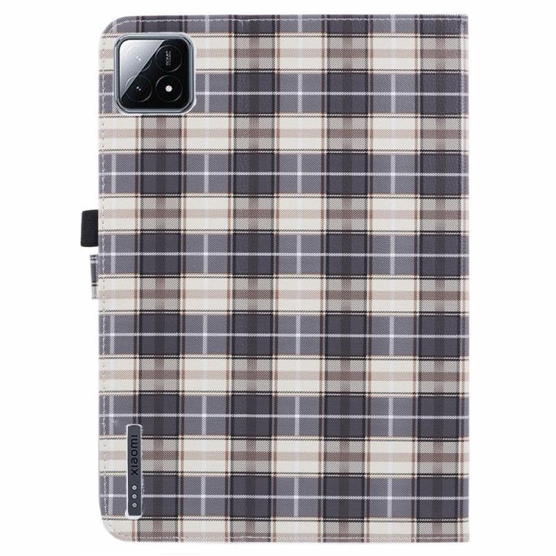 Flip Case Leren Xiaomi Pad 6s Pro Rasterpatroon