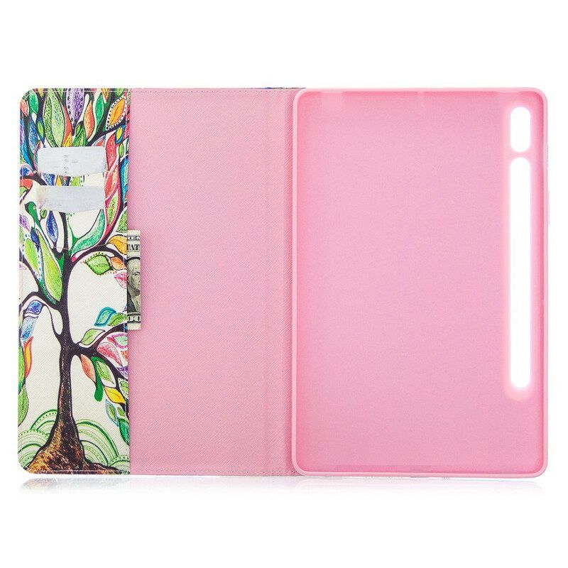 Cover voor Samsung Galaxy Tab S8 / Tab S7 Kleurrijke Boom