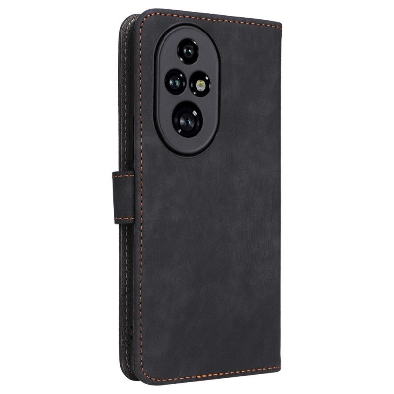 Folio-hoesje Honor 200 Pro Telefoonhoesje Rfid-bescherming Met Suède-effect