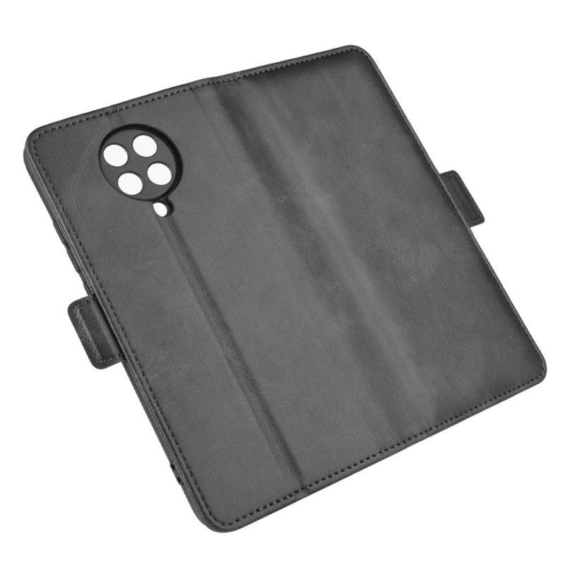 Bescherming Hoesje Xiaomi Poco F2 Pro Donkerblauw Rood Dubbele Klep
