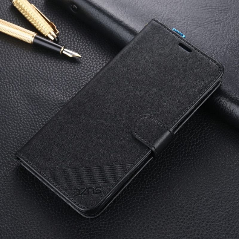Bescherming Hoesje Xiaomi Poco F2 Pro Rood Zwart Azns Kunstleer