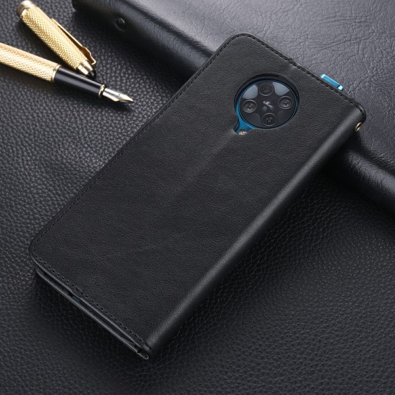 Bescherming Hoesje Xiaomi Poco F2 Pro Rood Zwart Azns Kunstleer