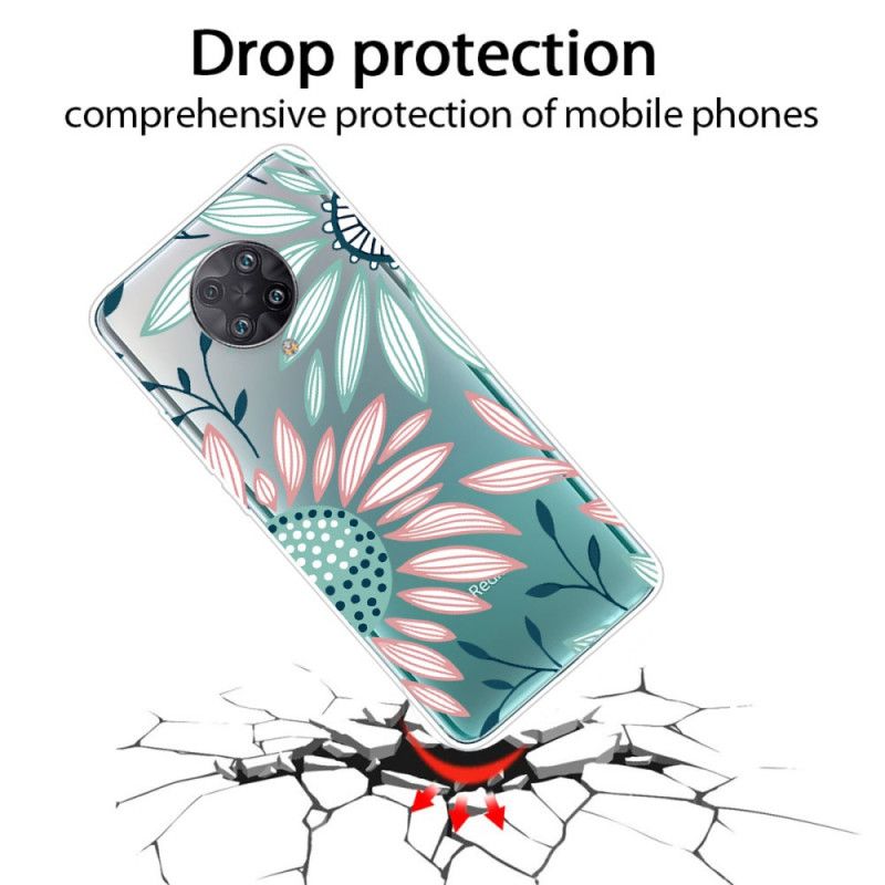 Case Hoesje Xiaomi Poco F2 Pro Telefoonhoesje Een Bloem Transparant