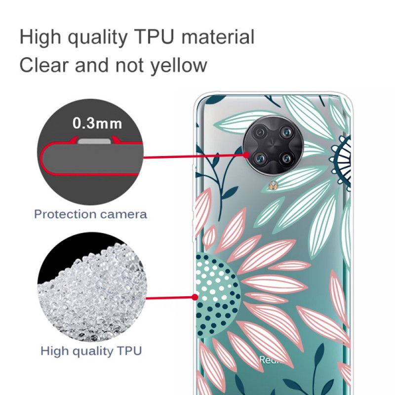 Case Hoesje Xiaomi Poco F2 Pro Telefoonhoesje Een Bloem Transparant