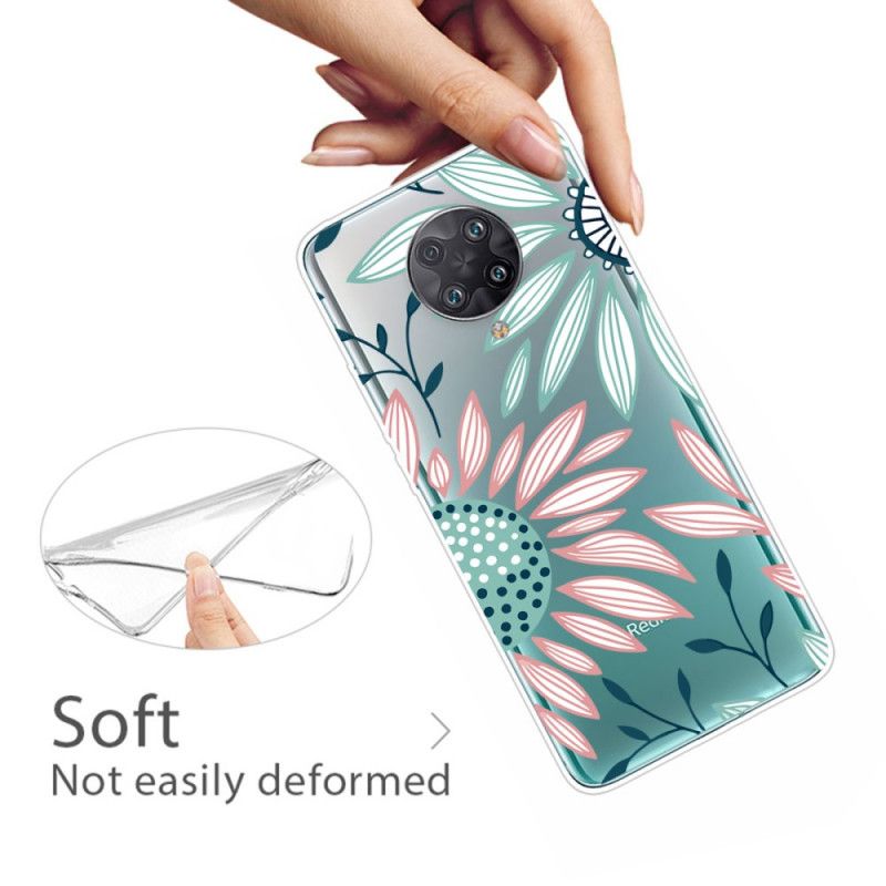 Case Hoesje Xiaomi Poco F2 Pro Telefoonhoesje Een Bloem Transparant