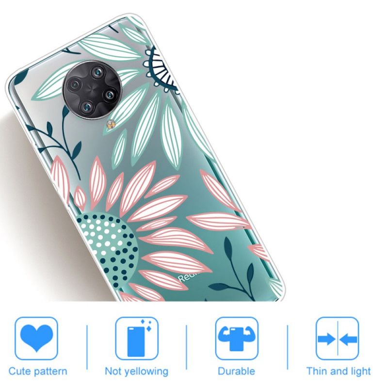 Case Hoesje Xiaomi Poco F2 Pro Telefoonhoesje Een Bloem Transparant