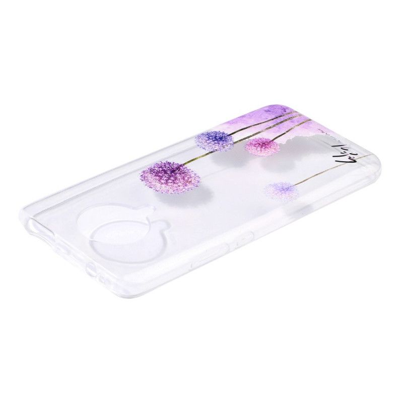 Case Hoesje Xiaomi Poco F2 Pro Telefoonhoesje Transparant Gekleurde Paardenbloemen