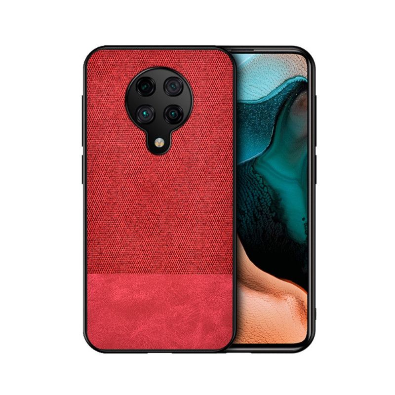 Case Hoesje Xiaomi Poco F2 Pro Zwart Telefoonhoesje Imitatieleren Bijtpatroon