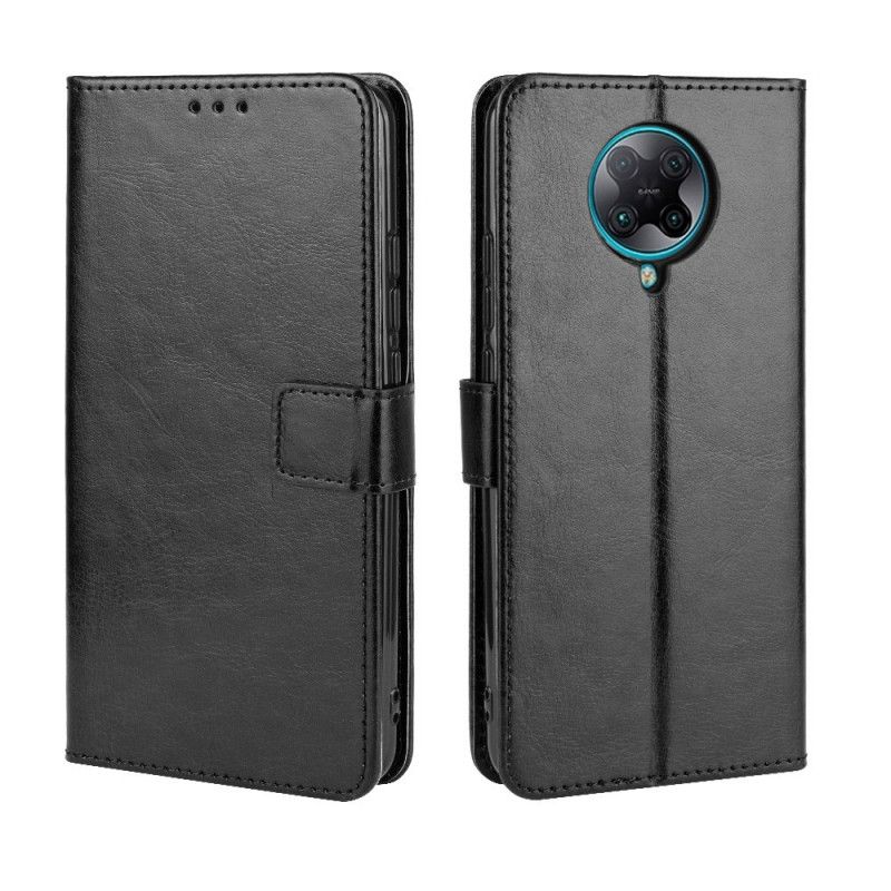 Cover Folio-hoesje Xiaomi Poco F2 Pro Zwart Telefoonhoesje Flitsend Kunstleer