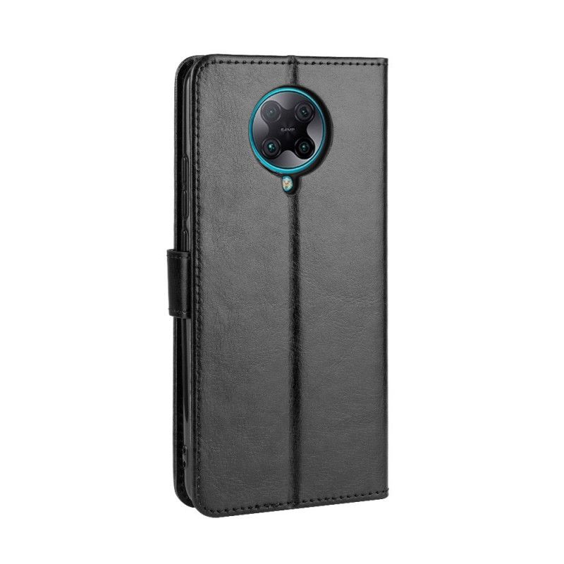Cover Folio-hoesje Xiaomi Poco F2 Pro Zwart Telefoonhoesje Flitsend Kunstleer