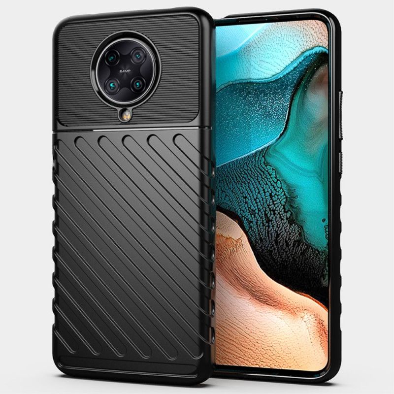 Cover Hoesje Xiaomi Poco F2 Pro Groen Zwart Telefoonhoesje Donderreeks