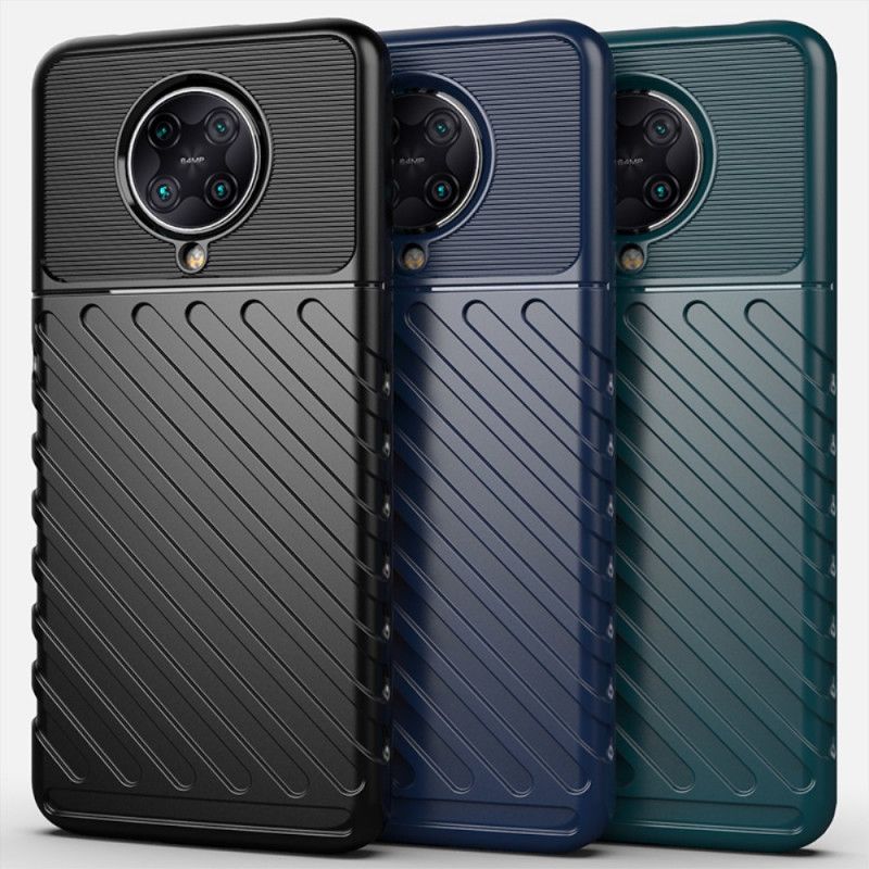 Cover Hoesje Xiaomi Poco F2 Pro Groen Zwart Telefoonhoesje Donderreeks