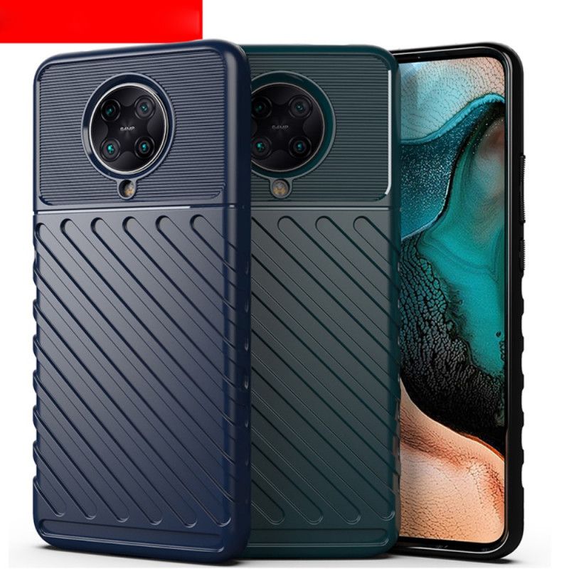 Cover Hoesje Xiaomi Poco F2 Pro Groen Zwart Telefoonhoesje Donderreeks