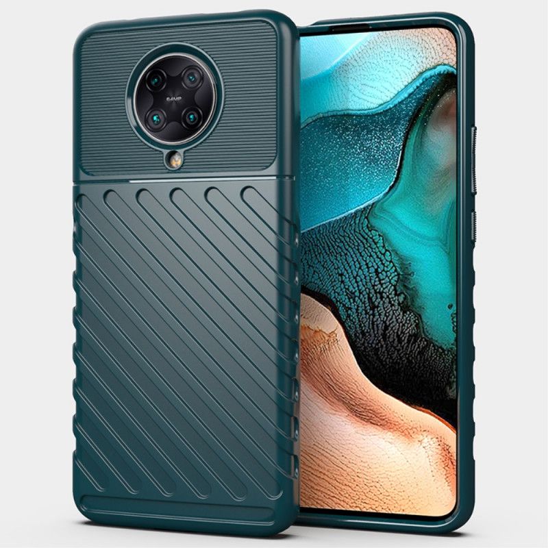 Cover Hoesje Xiaomi Poco F2 Pro Groen Zwart Telefoonhoesje Donderreeks