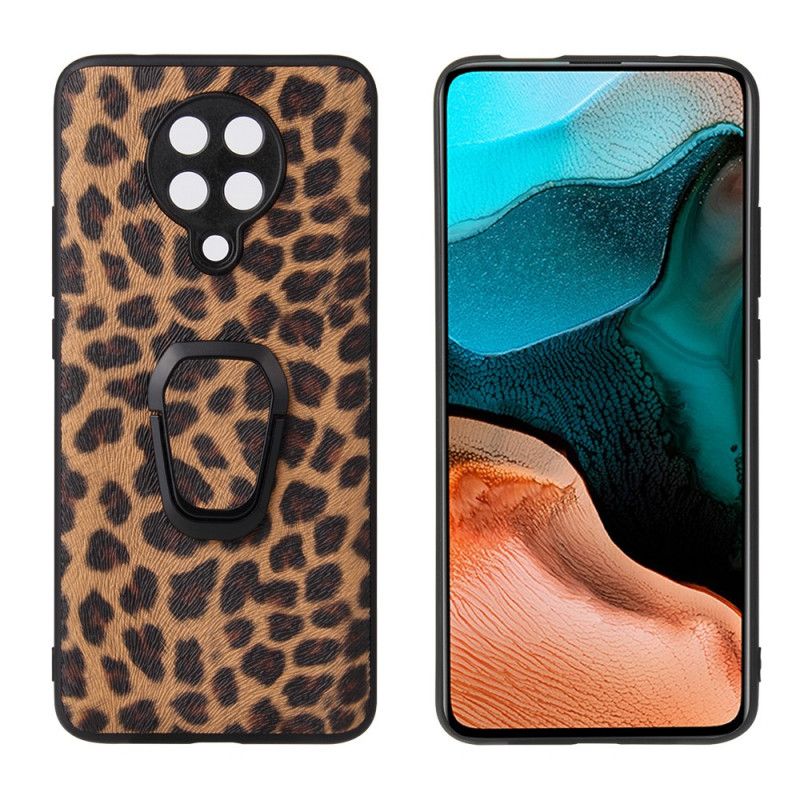 Cover Hoesje Xiaomi Poco F2 Pro Telefoonhoesje Luipaardhuideffect Met Ringondersteuning