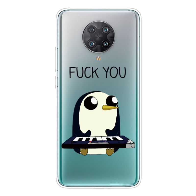 Cover Hoesje Xiaomi Poco F2 Pro Telefoonhoesje Pinguin Fuck You