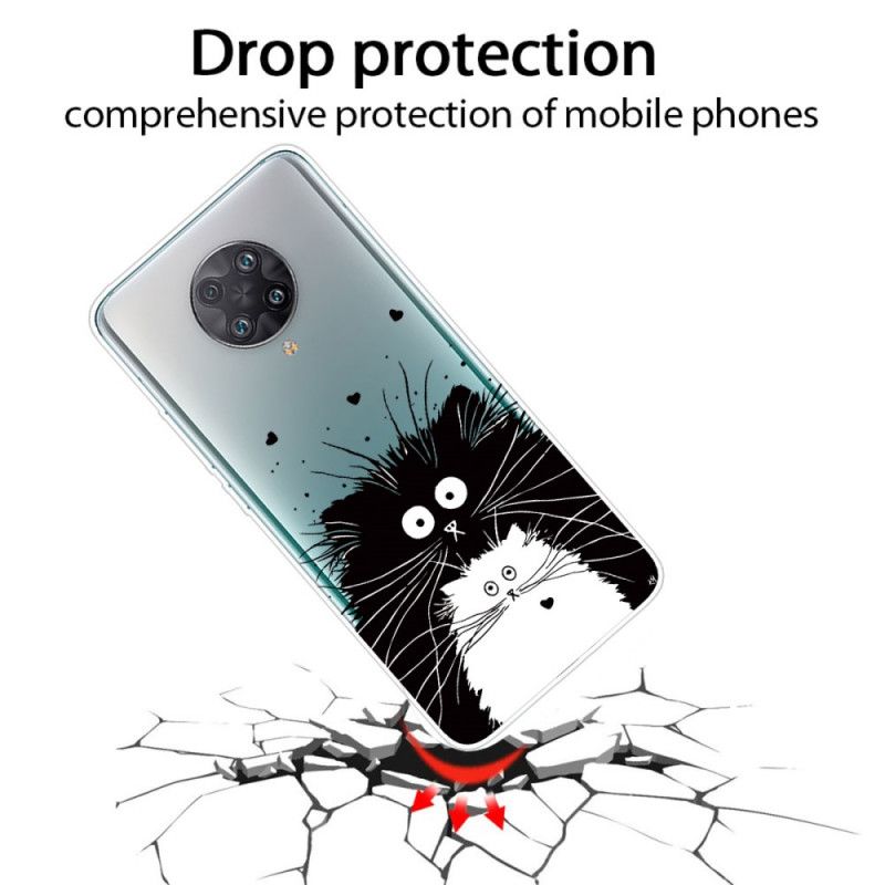 Cover Hoesje Xiaomi Poco F2 Pro Wit Zwart Telefoonhoesje Let Op De Katten