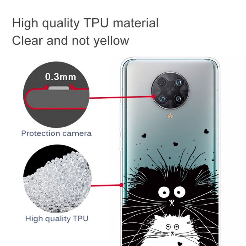 Cover Hoesje Xiaomi Poco F2 Pro Wit Zwart Telefoonhoesje Let Op De Katten
