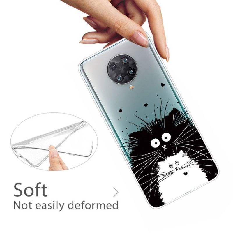 Cover Hoesje Xiaomi Poco F2 Pro Wit Zwart Telefoonhoesje Let Op De Katten