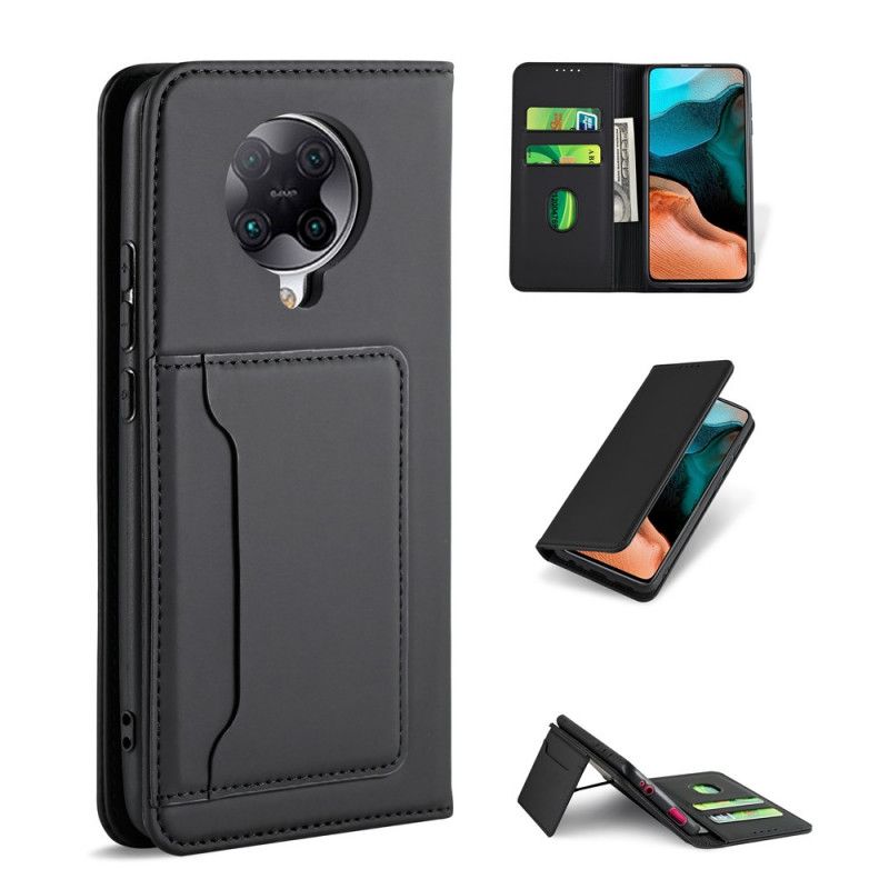 Folio-hoesje Xiaomi Poco F2 Pro Rood Zwart Steunkaarthouder