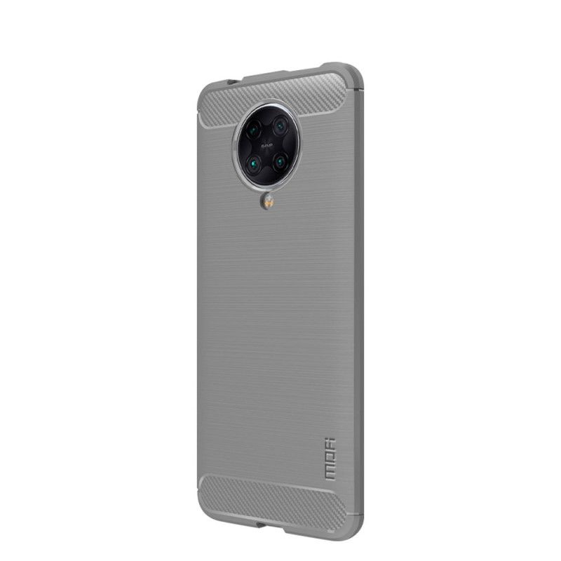 Hoesje voor Xiaomi Poco F2 Pro Grijs Zwart Mofi Geborstelde Koolstofvezel