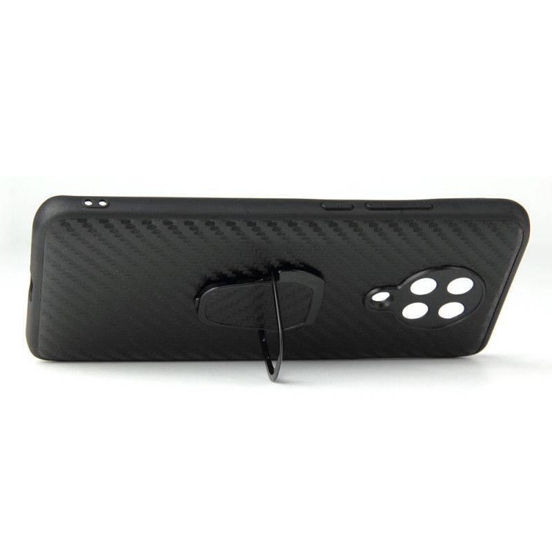 Hoesje voor Xiaomi Poco F2 Pro Ringsteun Van Koolstofvezel