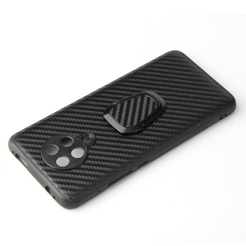 Hoesje voor Xiaomi Poco F2 Pro Ringsteun Van Koolstofvezel
