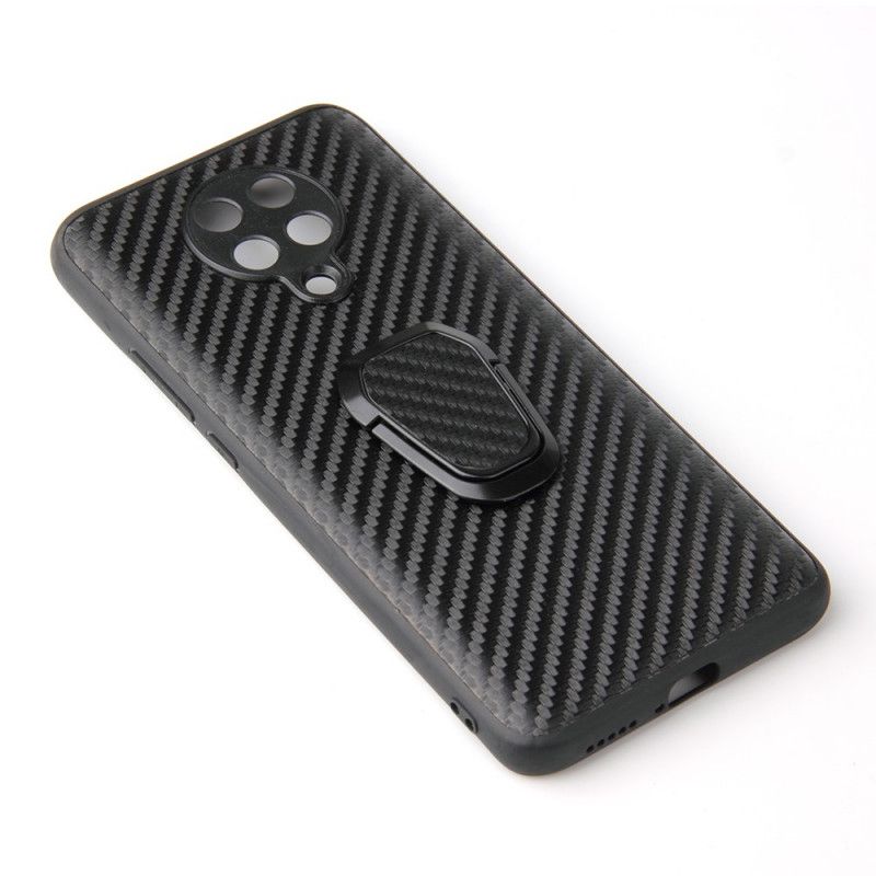 Hoesje voor Xiaomi Poco F2 Pro Ringsteun Van Koolstofvezel