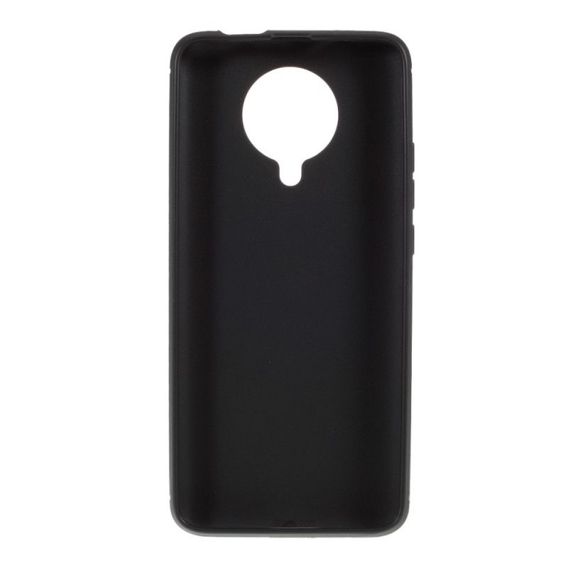Hoesje voor Xiaomi Poco F2 Pro Rood Zwart Enkele Flexibele Koolstofvezel