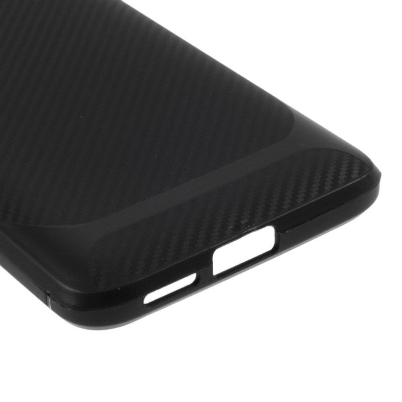Hoesje voor Xiaomi Poco F2 Pro Rood Zwart Enkele Flexibele Koolstofvezel