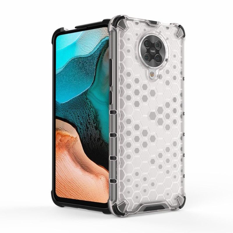 Hoesje voor Xiaomi Poco F2 Pro Wit Zwart Honingraatstijl