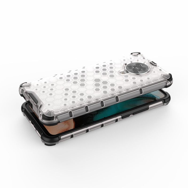 Hoesje voor Xiaomi Poco F2 Pro Wit Zwart Honingraatstijl