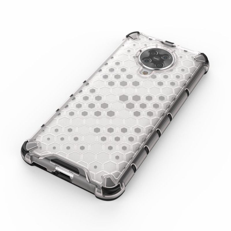 Hoesje voor Xiaomi Poco F2 Pro Wit Zwart Honingraatstijl