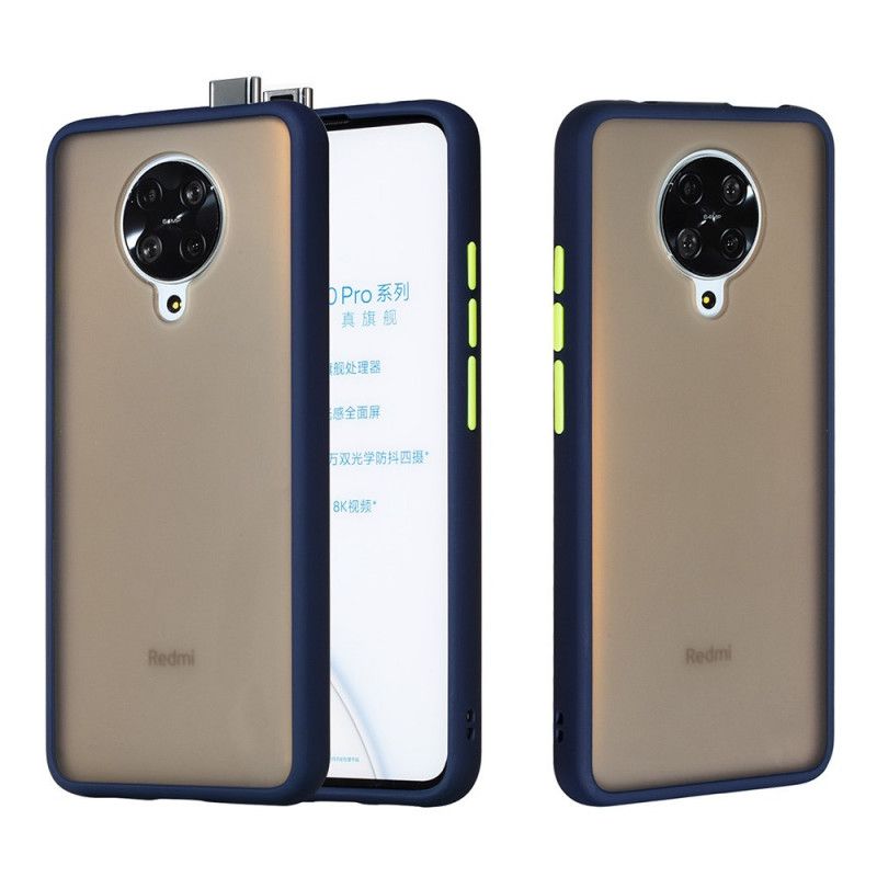 Hoesje voor Xiaomi Poco F2 Pro Wit Zwart Matte En Gekleurde Randen